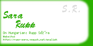 sara rupp business card